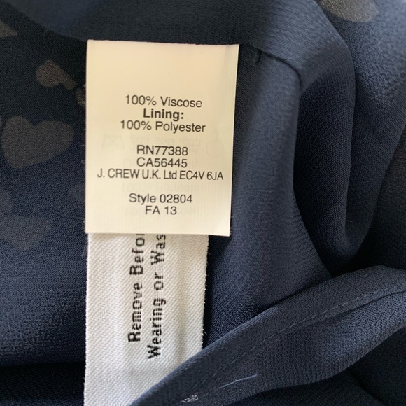 J Crew Navy Blue Dress with White Hearts - Picture 13 of 13